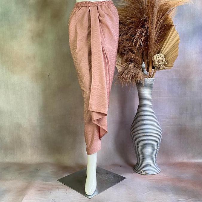 DF12 - Rok Bawahan Kebaya Lilit Rumbay Dobby  / Rok Instan Dobby Polos Hitam Pilihan Warna Lain