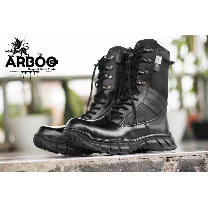 Sepatu PDL Jatah TNI POLRI TERBARU Arboo BOA Kulit Sapi Asli Outdoor