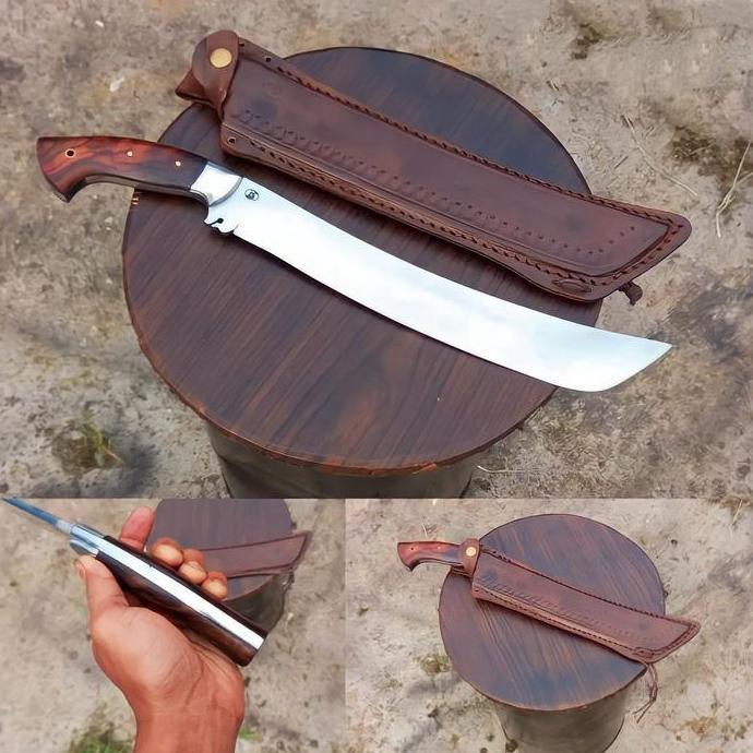 Golok Kopak Rawing Golok Kerja Kebun Dan Daging Fulltang Kulit Premium