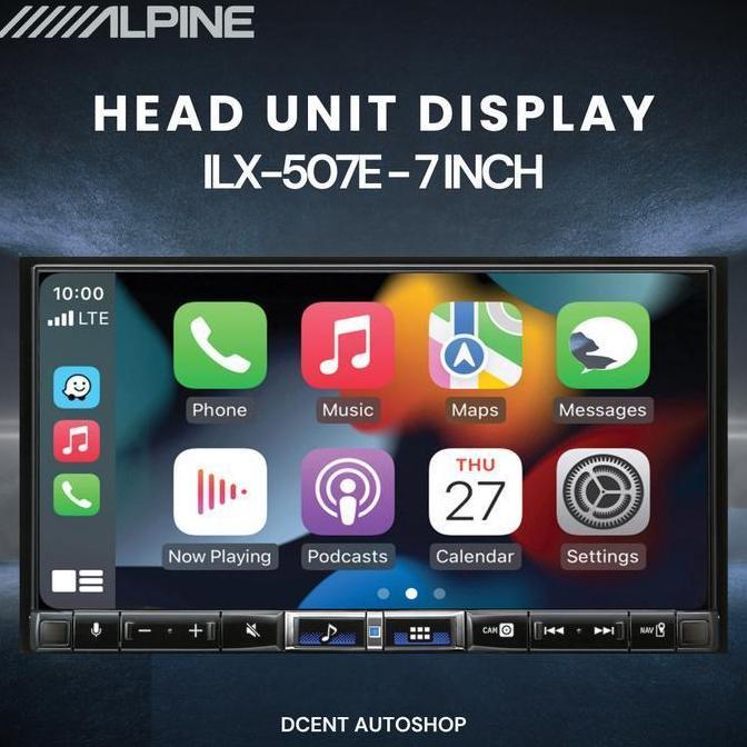Headunit Android Mobil - Headunit ILX-507E Alpine - 7 Inch - Headunit Monitor Receiver Mobil - Plug 