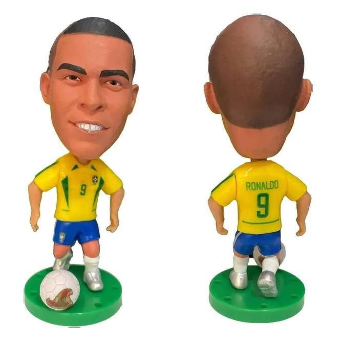 Figure Miniatur Pemain Bola Brasil Brazil Ronaldinho Roberto Carlos Neymar Ronaldo Cafu Rivaldo Socc