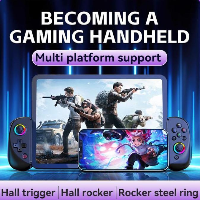 BSP D8 Gamepad Pro RGB / Stik Controller Handheld Grip for iOS Android N-Switch OLED V1 V2 Gamepad b