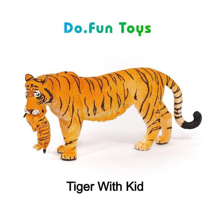 Tiger With Kid Animal Figure/ Miniatur Mainan Binatang Harimau