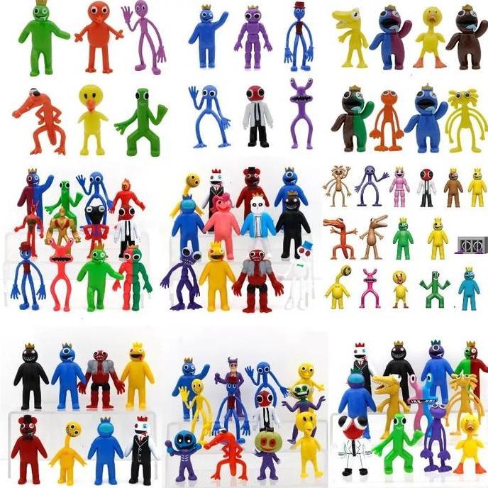 action figure roblox rainbow friends hiasan topper set