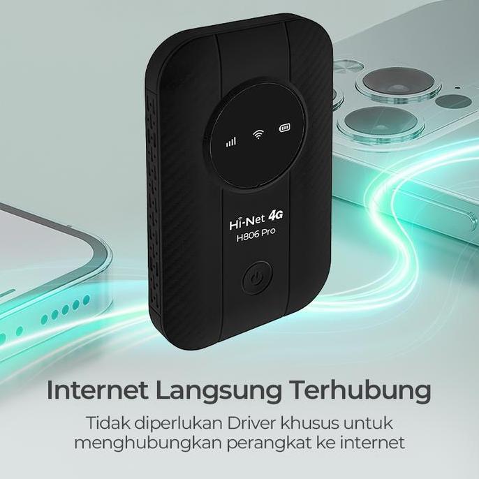 Hi-Net 2025 H806PRO Router Mini Nirkabel 4G Wi-Fi Portabel Seluler Slot Kartu SIM Modem MIFI LTE Kon