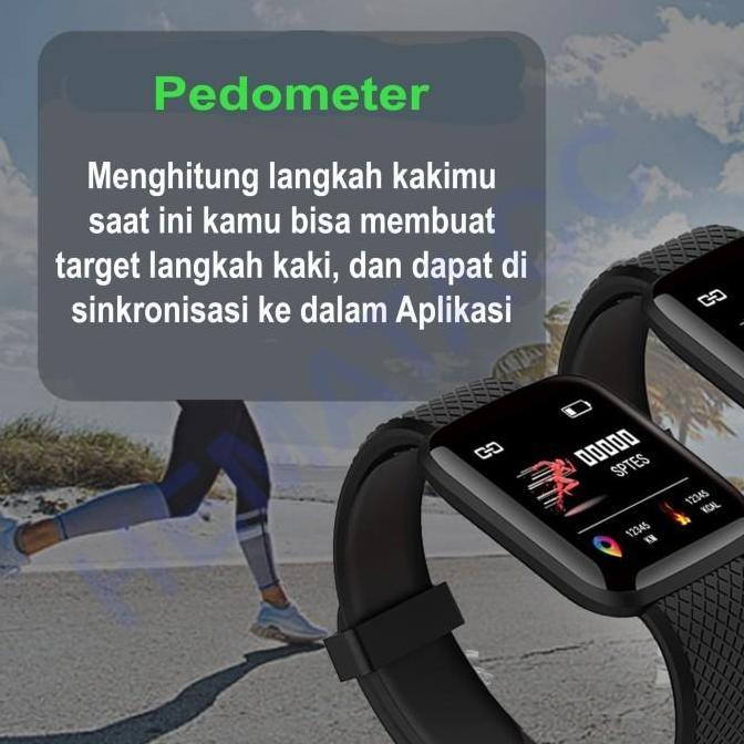 Jam Tangan Sporty Hestia ID116 Pro Plus Smartband Asisten Olahraga