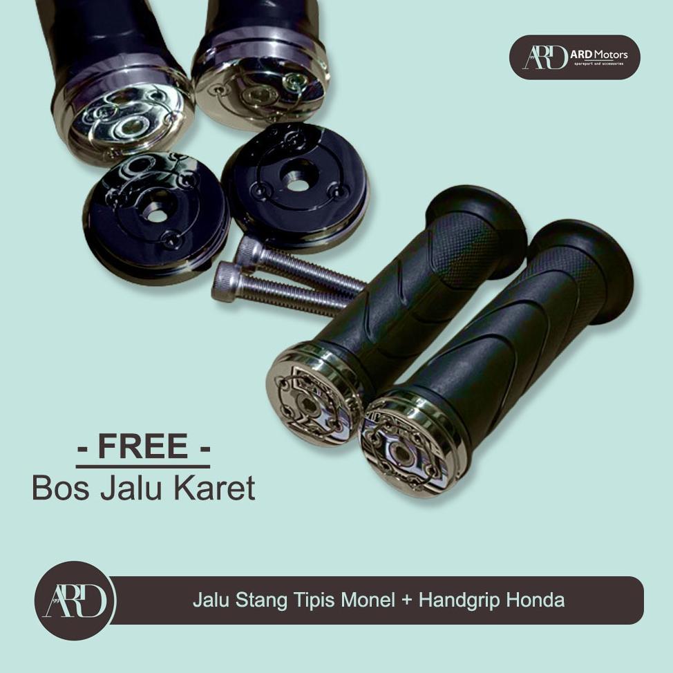Jalu Stang Monel Jalu Stang Tipis Monel Plus Handgrip Honda Style Plat KT