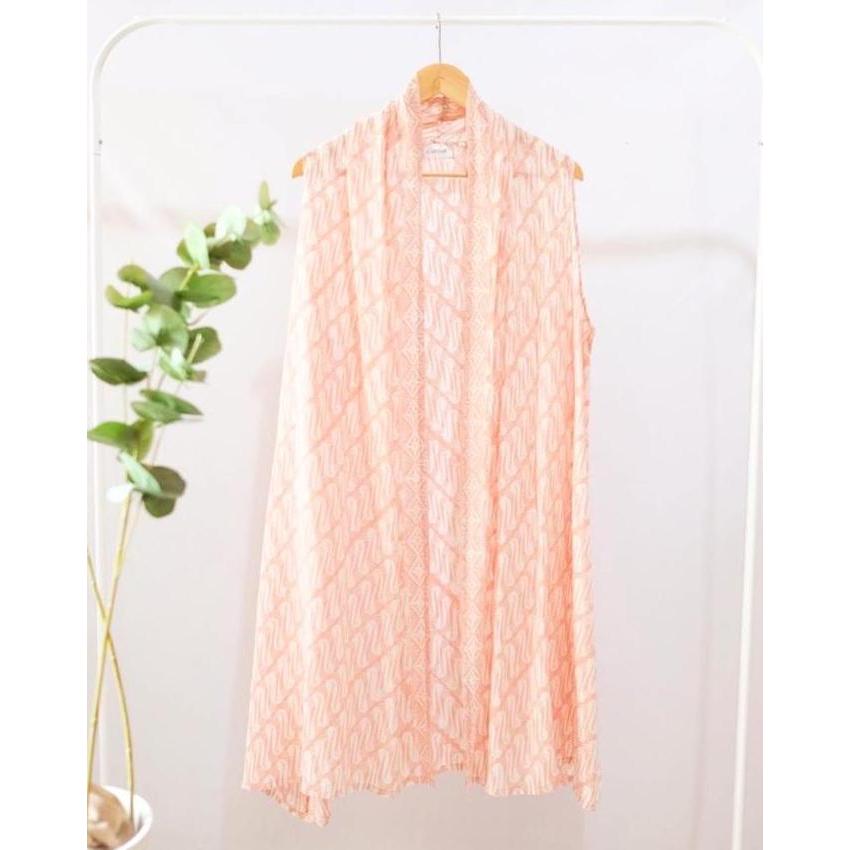 OUTER BATIK OUTER TANPA LENGAN BATIK MODERN LUARAN WANITA OUTER BATIK BATIK MODERN WANITA SLEEVELESS