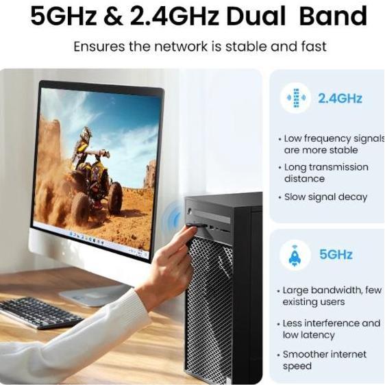 Ugreen Dual Band 2.4GHz 5GHz Wireless Wifi USB Adapter Network Card