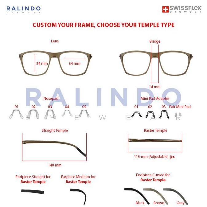 Kacamata Swissflex Eyewear Original Rainbow Frame - R 04 [Size 54] Terlaris