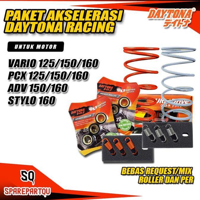 PAKET UPGRADE CVT VARIO PCX ADV 125 150 160 DAYTONA RACING - PAKET AKSELERASI CVT MURAH