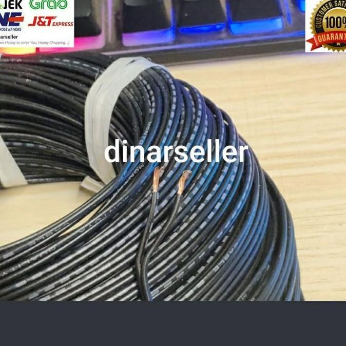 Kabel Serabut Isi 2 Awg 24 Hitam Untuk Led Strip (50 Meter) Kualitas Terbaik Harga Termurah