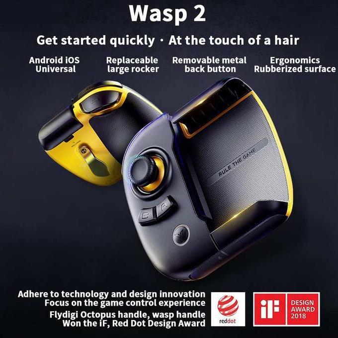 New Flydigi Gamepad for iPAD Controller Wasp 2 bluetooth Tablet One Hand Controller Gamepad Joystick