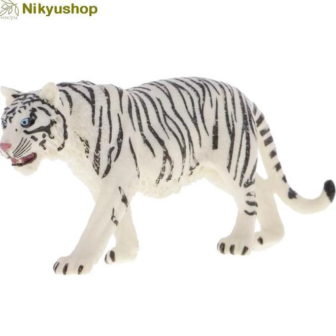 Mainan Edukasi Pajangan Miniatur Animal Harimau Putih White Ter