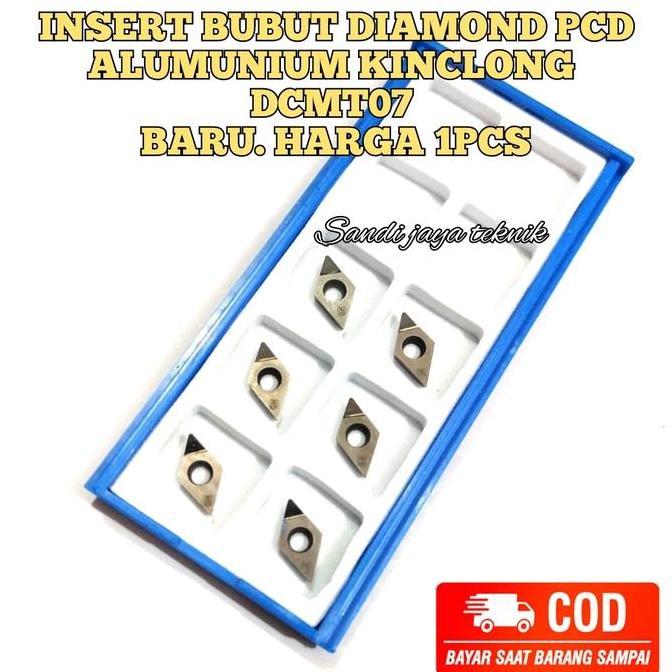INSERT BUBUT.MATA INSERT CARBIDE DIAMOND PCD ALUMUNIUM KINCLONG DCMT07 TERBARU