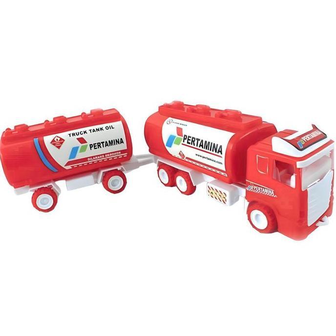 Mainan Anak Laki Laki Truk Truck Mobil Tangki Gandeng / Truck Bensin Pertamina / Mainan Mobil Mobila