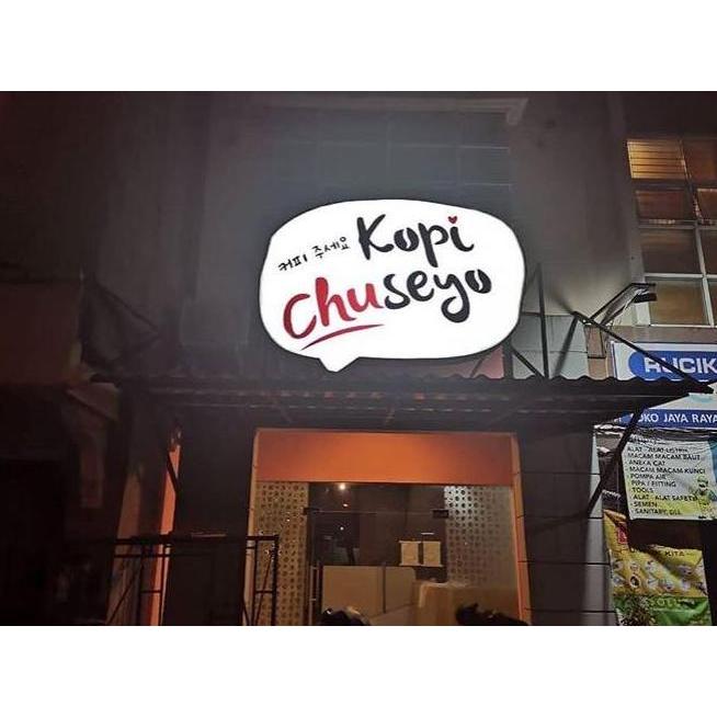 Neon Box Custom Size berapa pun cm pemasangan huruf timbul reklame