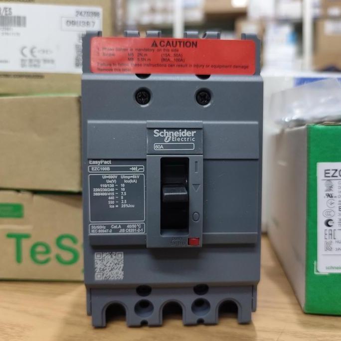 Murah MCCB SCHNEIDER 60A EZC100F3060 ORIGINAL Non COD