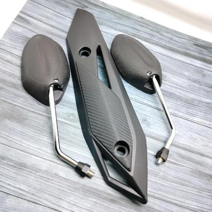 DR289 >> tutup tameng knalpot cover knalpot beat fi eps 2016-2019 + spion beat chkrome ORI standar b