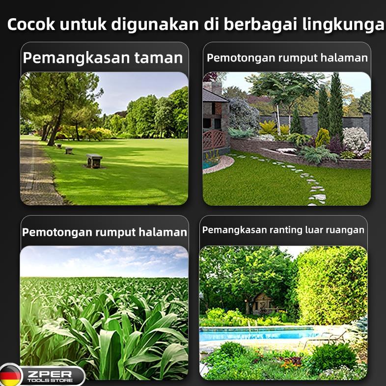ZPER Mesin Potong Rumput Baterai Alat Pemotong Rumput Elektrik Listrik Pemangkas Gunting Rumput