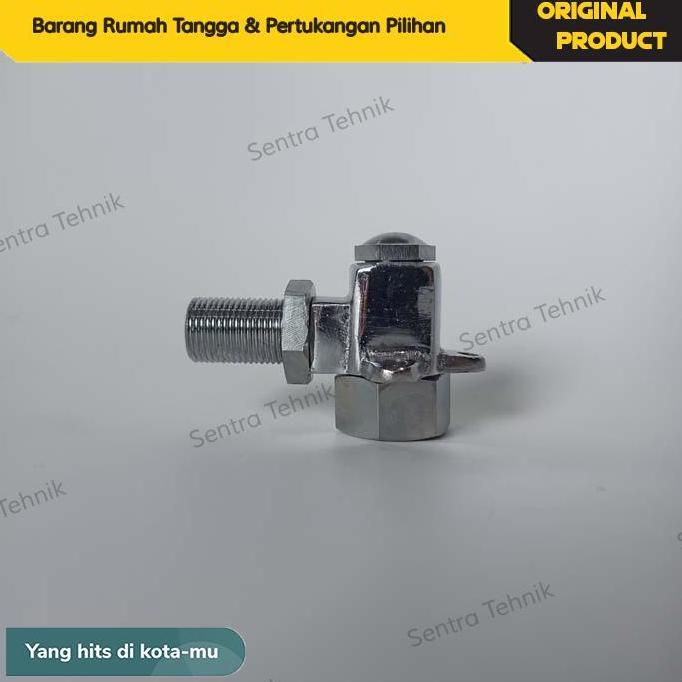 DF104 - Kran Kaca Boiler Setrika Uap Elbow Kaca Tabung Boiler Setrika Uap 3/8" 1/2" Sinatex Nagamoto