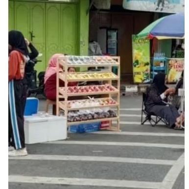 Rak sayur Rak Display Sayur Rak Sayur Kayu Rak Miring Rak Kayu