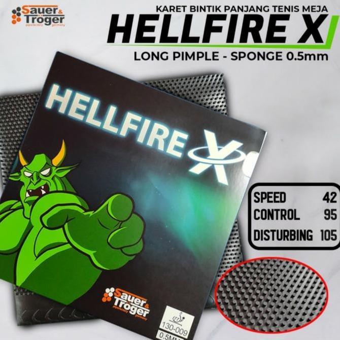 Karet Bat Pingpong Sauer & Troger Hellfire X Bintik Panjang 0.5mm