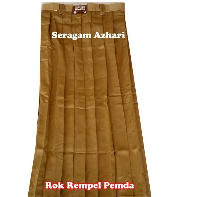 Rok Rempel Panjang Krem PEMDA-Seragam PEMDA-Rok SMP SMA warna Krem