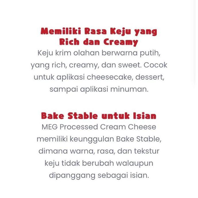 New- Meg Processed Cream Cheese - Cream Cheese Meg