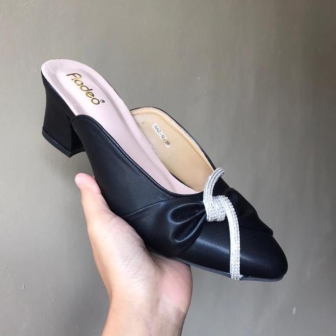 Sandal Pesta Wanita Fladeo Ps Heels 5Cm Mutiara Cantik Sandal Kondangan