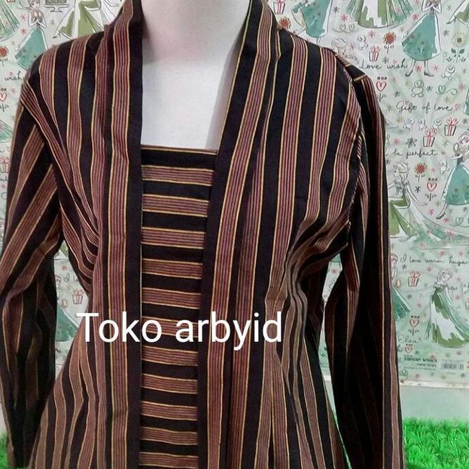Kebaya Lurik Wanita Khas Jawa / Baju Kebaya Wanita/ Pakaian Adat Jawa