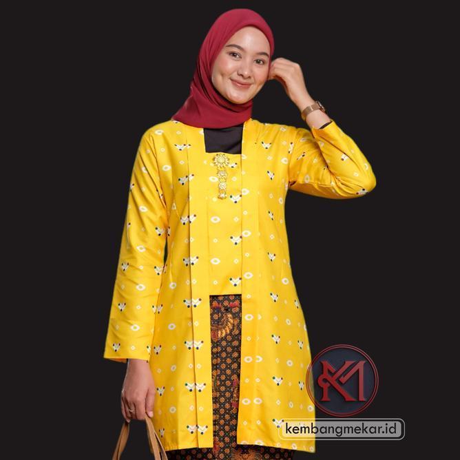 Original Kebaya Kutubaru Jumputan Tunik Exlusive - Baju Kondangan - Kebaya Tradisional