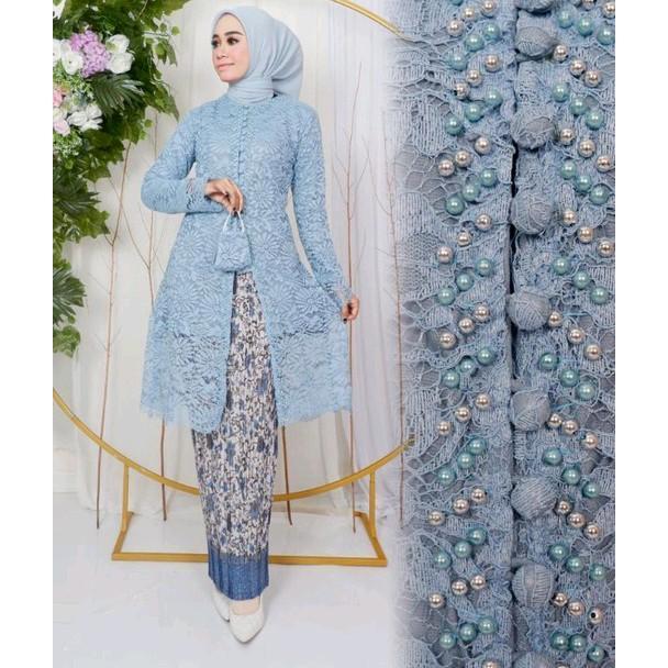 Free Hijab-Kebaya Payet Kancing Mewah Dan Elegan/Kebaya Tunik Payet Kancing/Kebaya Payet Ibu Hajat
