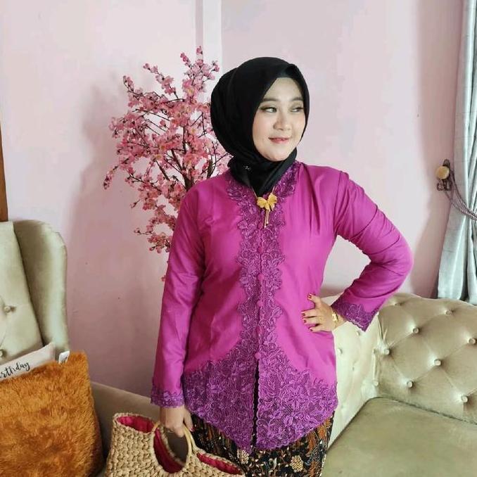 Kebaya Bordir  Katun Premium Lembut Kain