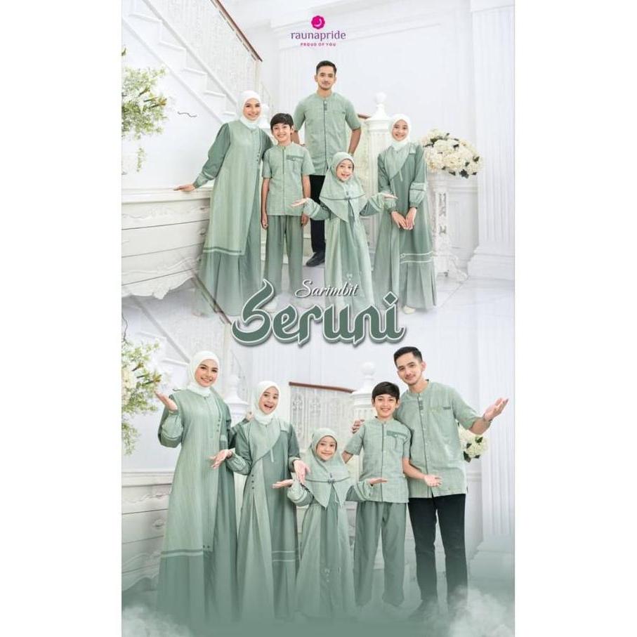 SERUNI GREEN Sarimbit Raunapride Lebaran  Couple Keluarga