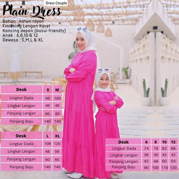 Gamis Anak Polos Plain - Homey Dress Anak Polos Katun Rayon Premium