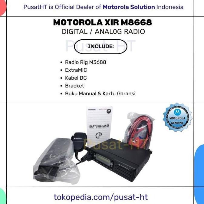 RADIO RIG DIGITAL MOTOROLA XIR-M3688 M 3688 VHF 45 WATT