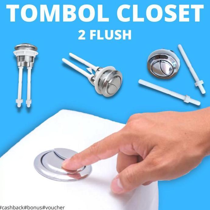 Promo TOMBOL TOILET 2 FLUSH / FLUSH CLOSET Wc COD