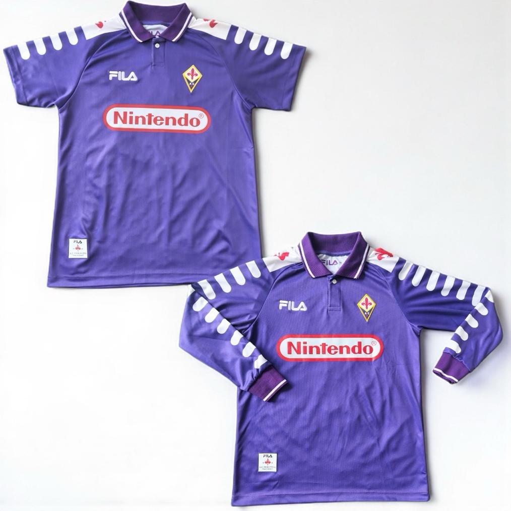 URBANMERCH00 Jersey Retro Fiorentina Nintendo home 98/99 Classic Vintage Blockcore