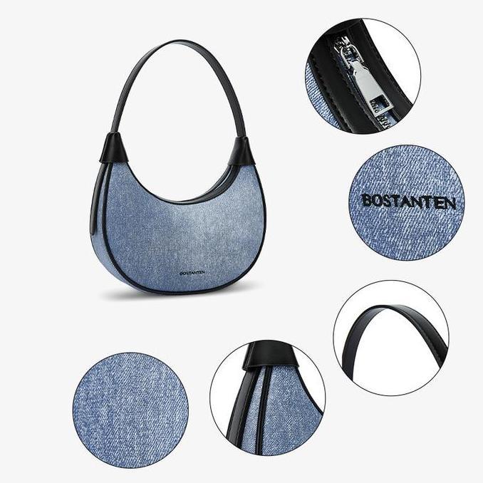 [Coco Bag] Bostanten Tas Wanita  Selempang Underarm Bag Shoulder Bag Tas Tangan Hitam Putih Kulit Si