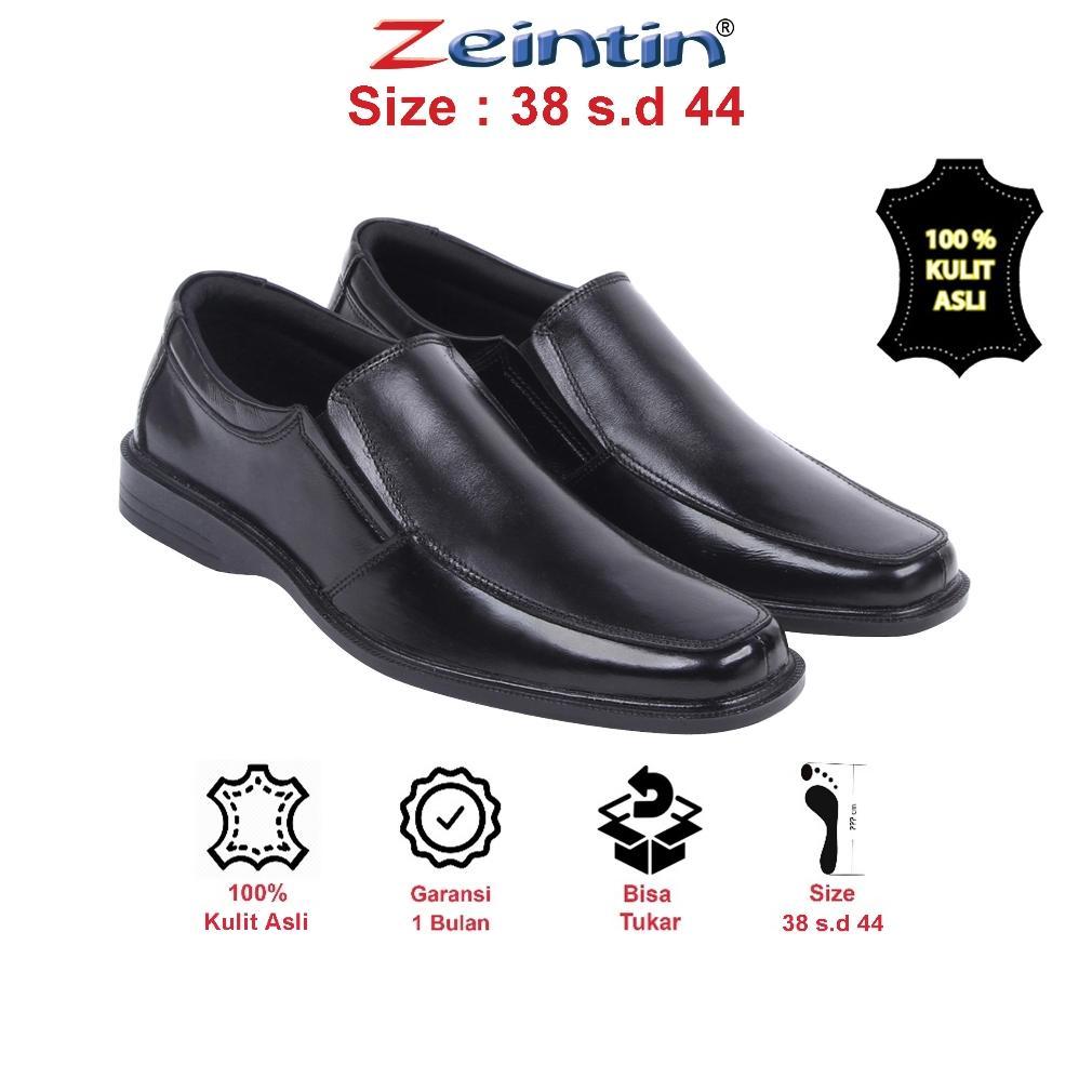 Zeintin - Sepatu Pantofel Pria Sepatu Formal Pria Zeintin Original AJ Hitam