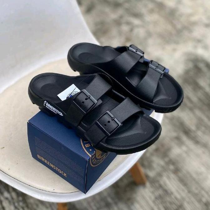 Sandal Birkenstock Jepit & Ban 2 warna hitam Pria EVA Karet 39-44 Sendal