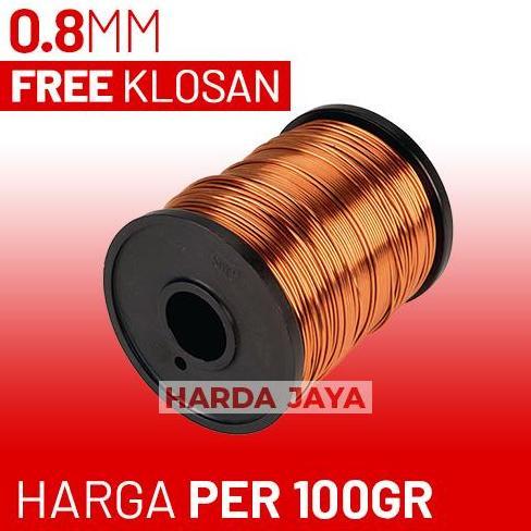 KAWAT EMAIL TEMBAGA 0.8MM KILOAN, COPPER WIRE GULUNG DINAMO KG 0,8MM