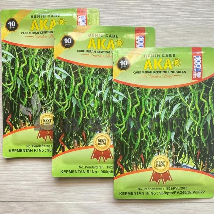 Benih Cabe Merah Keriting AKAR Isi 10 gram Kemasan Asli Pabrik