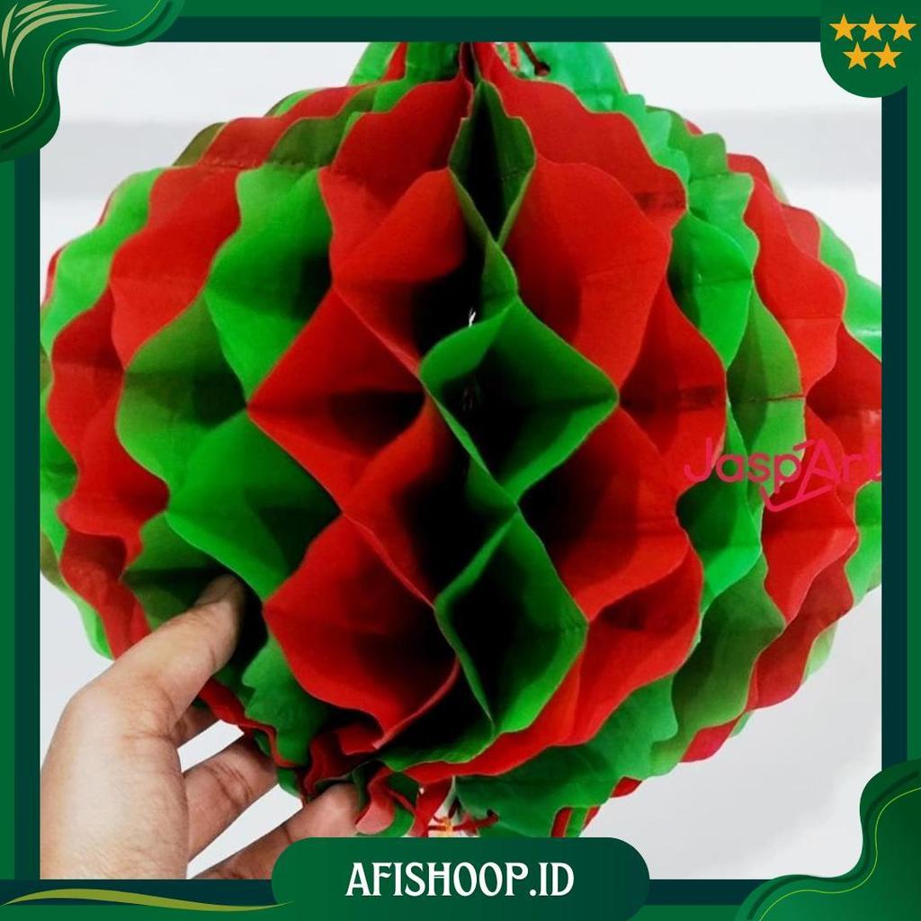 Lampion Lipat Natal Lampion Tawon Natal Edition Lampion Hijau Merah Lampion Honeycomb Natal Ori
