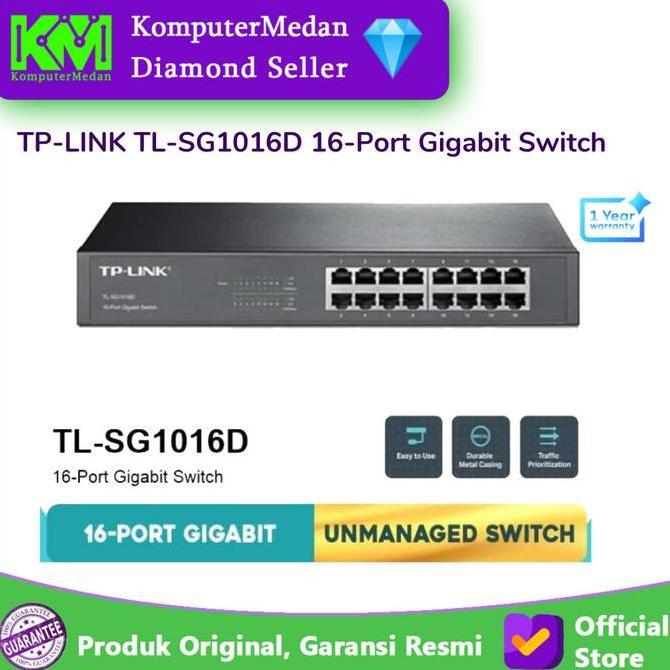 TP-LINK TL-SG1016D 16-Port Gigabit Switch TPLINK