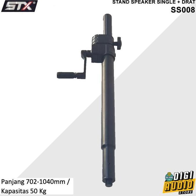 Stand Tiang Speaker Single to Subwoofer with Drat & Kerekan STX SS008