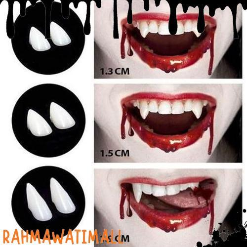Teratas Gigi Vampir Fake Fang Gigi Taring Palsu Dracula Vampire Drakula Prank Tajam Vampir Halloween
