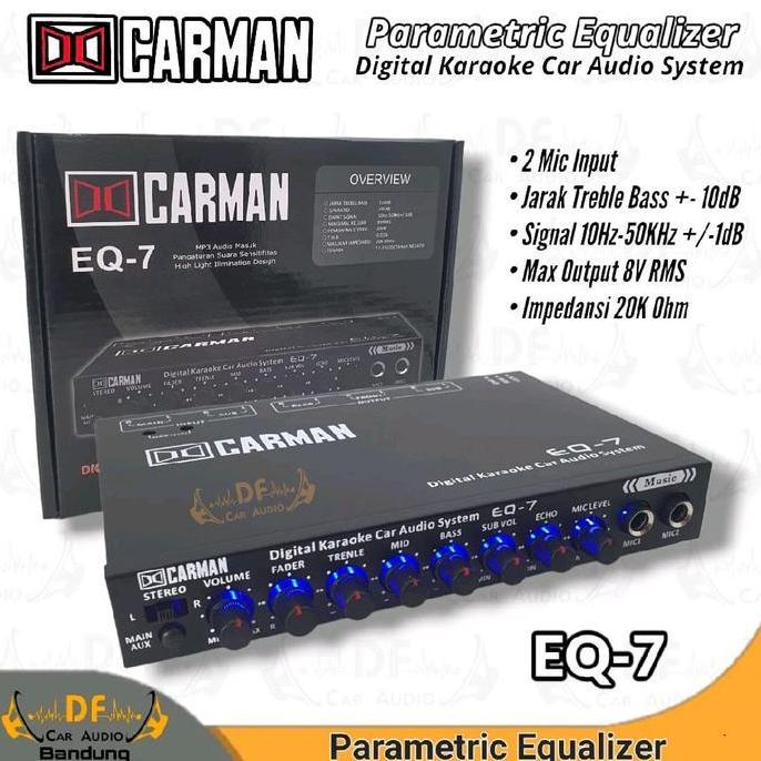 Parametrik EQ MIC Karaoke Carman (NON USB) / Preamp Karaoke / Alat Karaoke Mobil Promo Premium