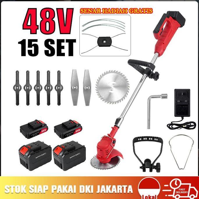 48V Mesin Potong Rumput Cordless Grass Trimmer Mesin Pemotong Rumput